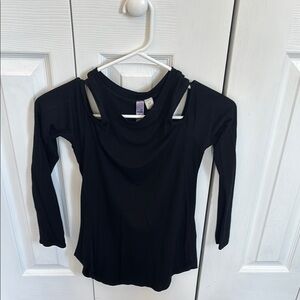 Black Cold Shoulder Top